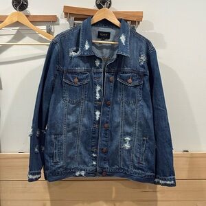 Risen brand Blue Distressed Jean Jacket
